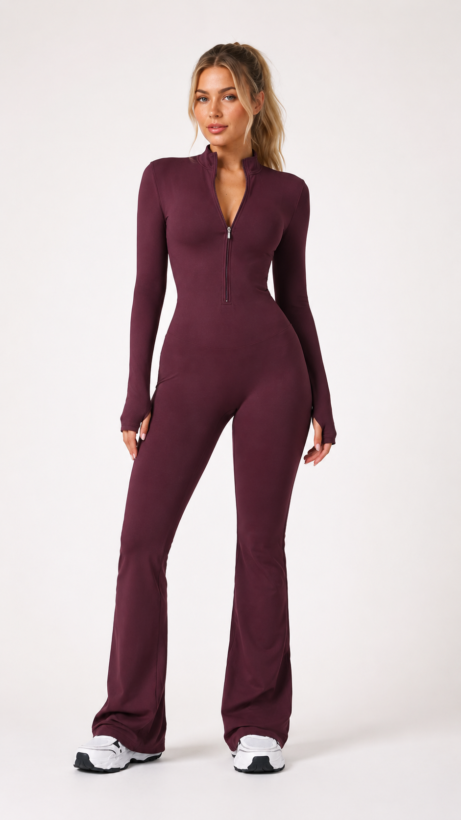 QYLÉ Sculpt Flare Jumpsuit