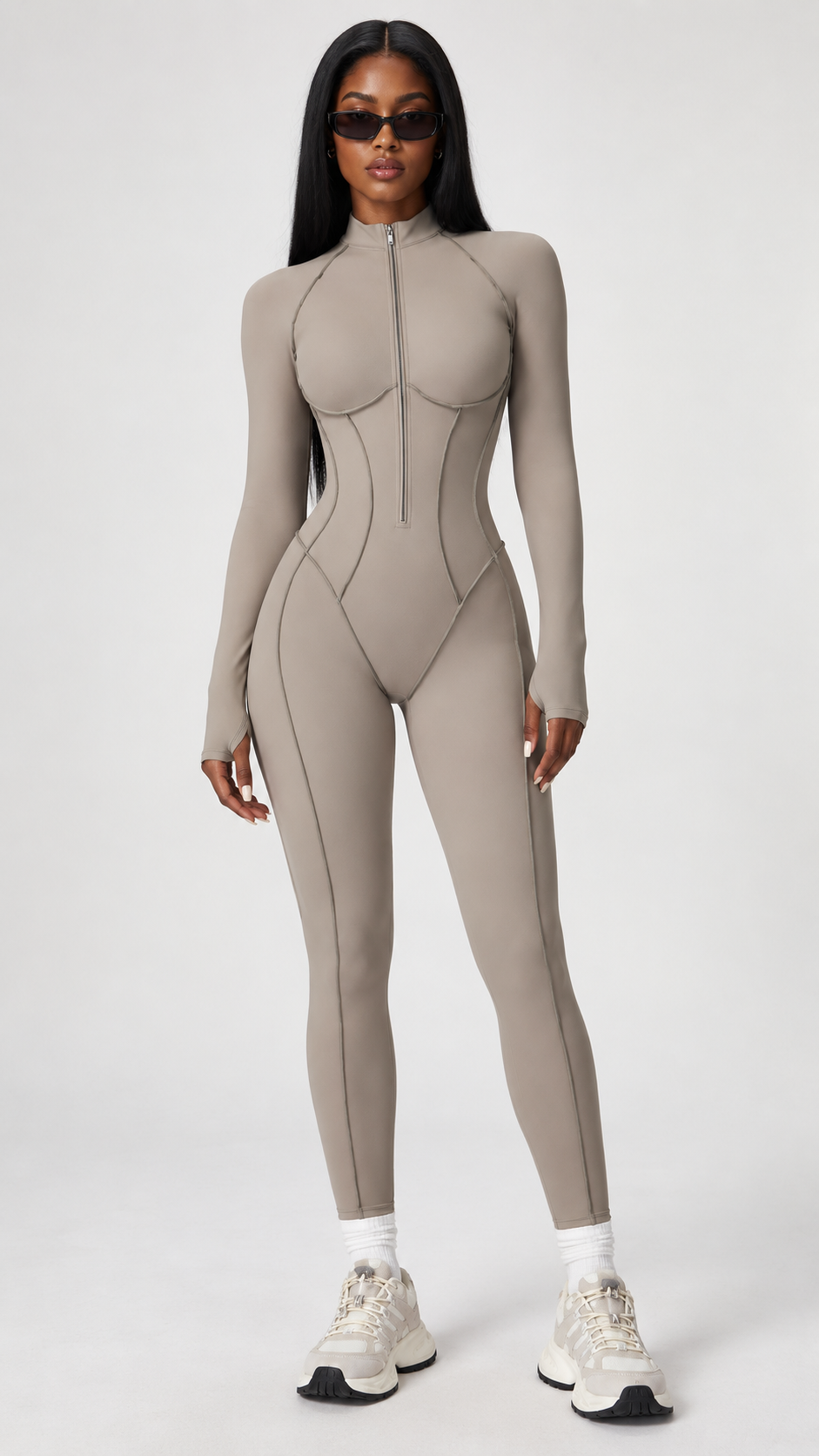 QYLÉ Sculpt Zip Jumpsuit