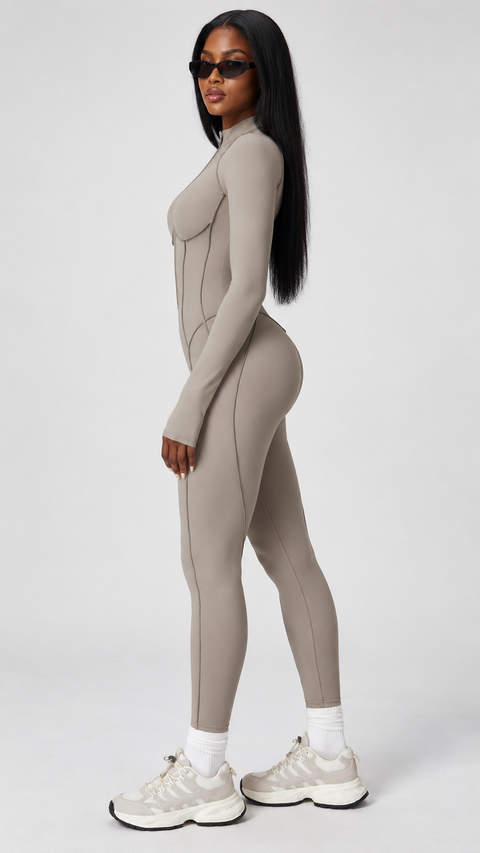 QYLÉ Sculpt Zip Jumpsuit