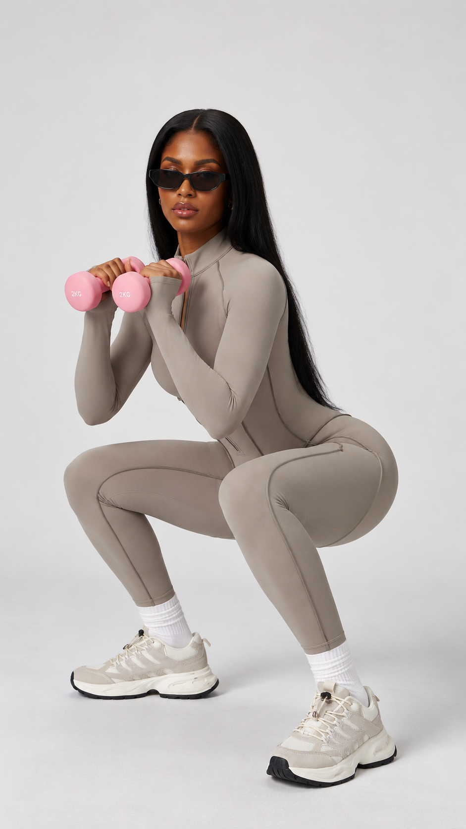QYLÉ Sculpt Zip Jumpsuit
