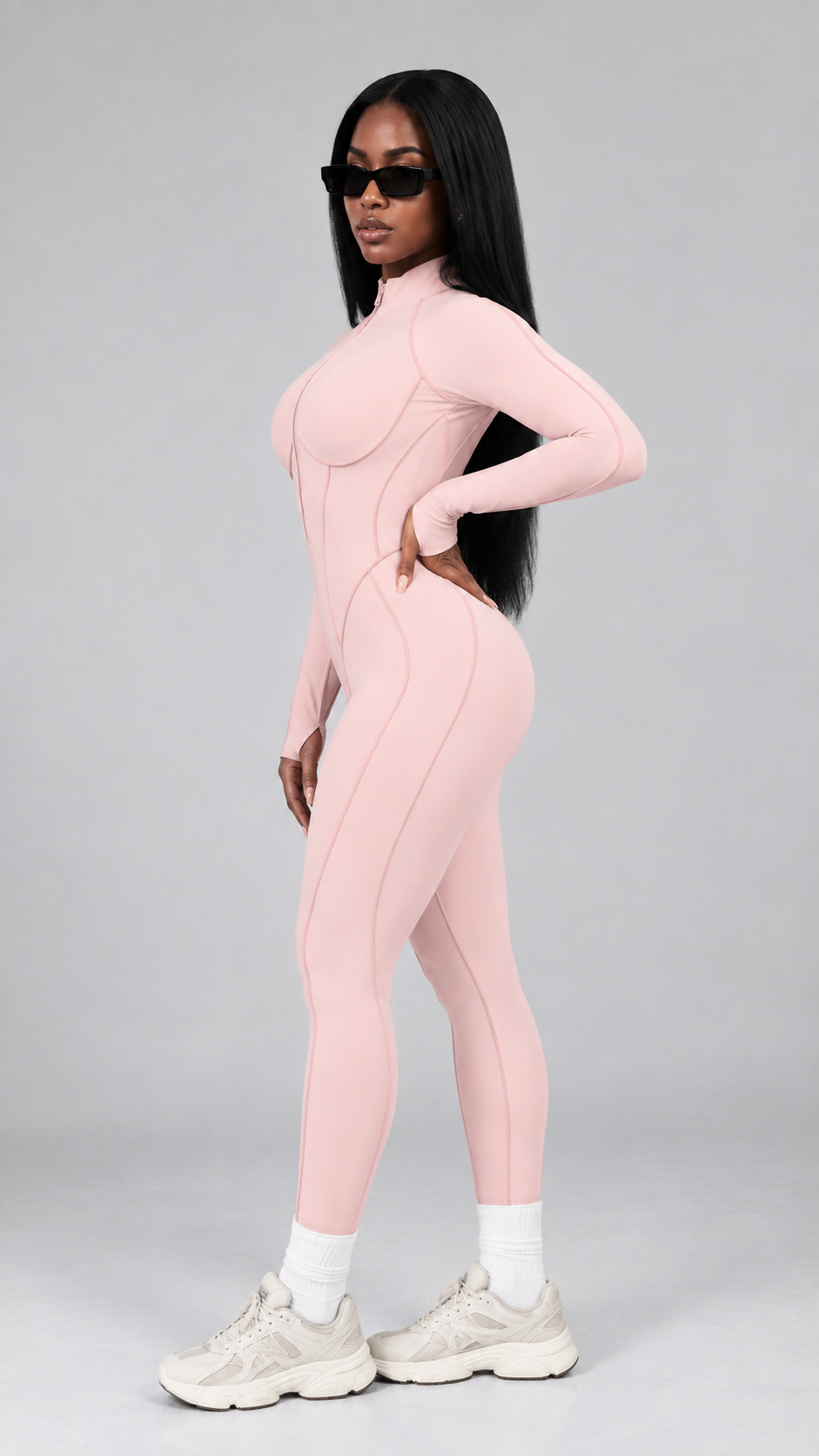 QYLÉ Sculpt Zip Jumpsuit