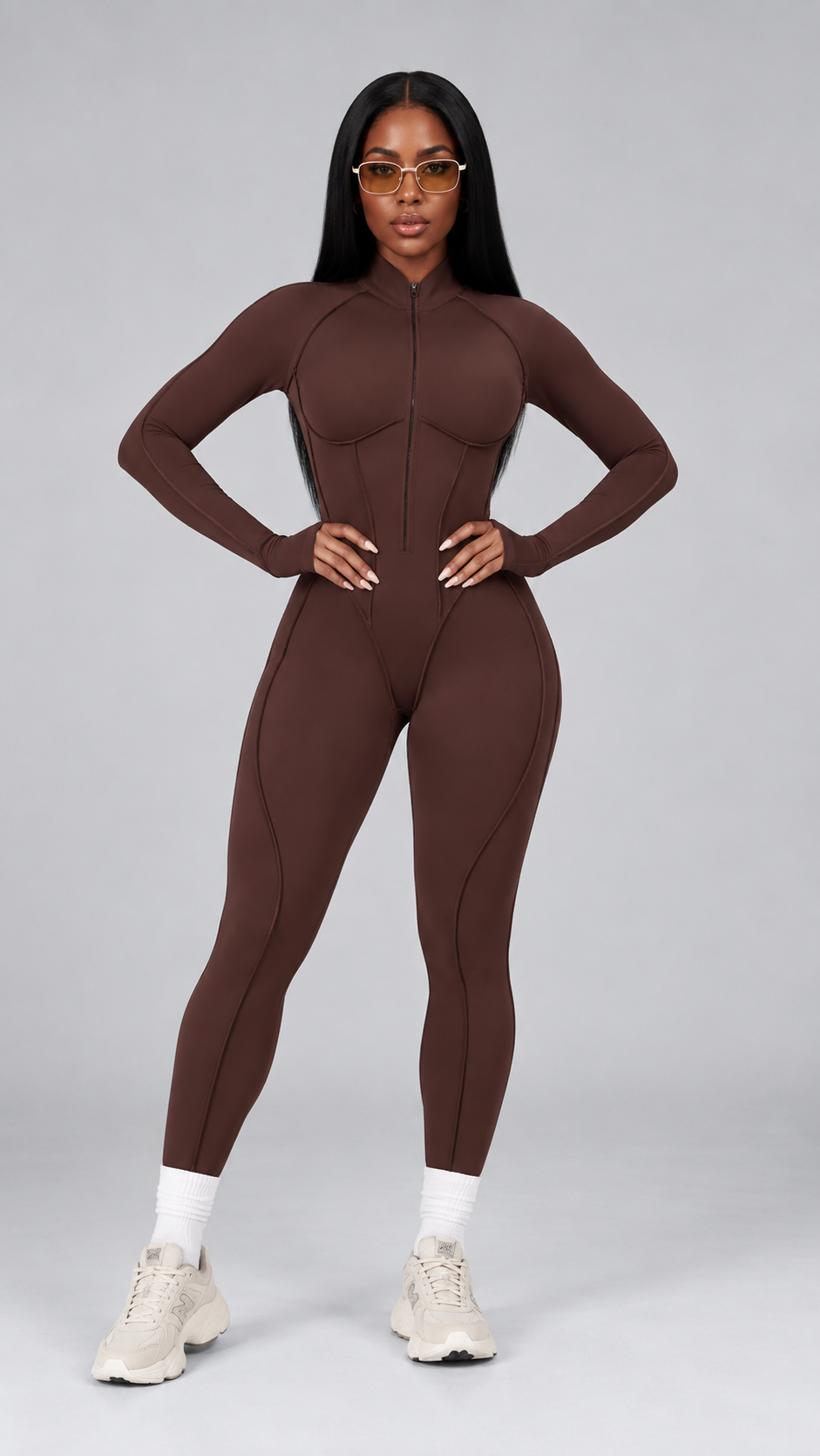 QYLÉ Sculpt Zip Jumpsuit